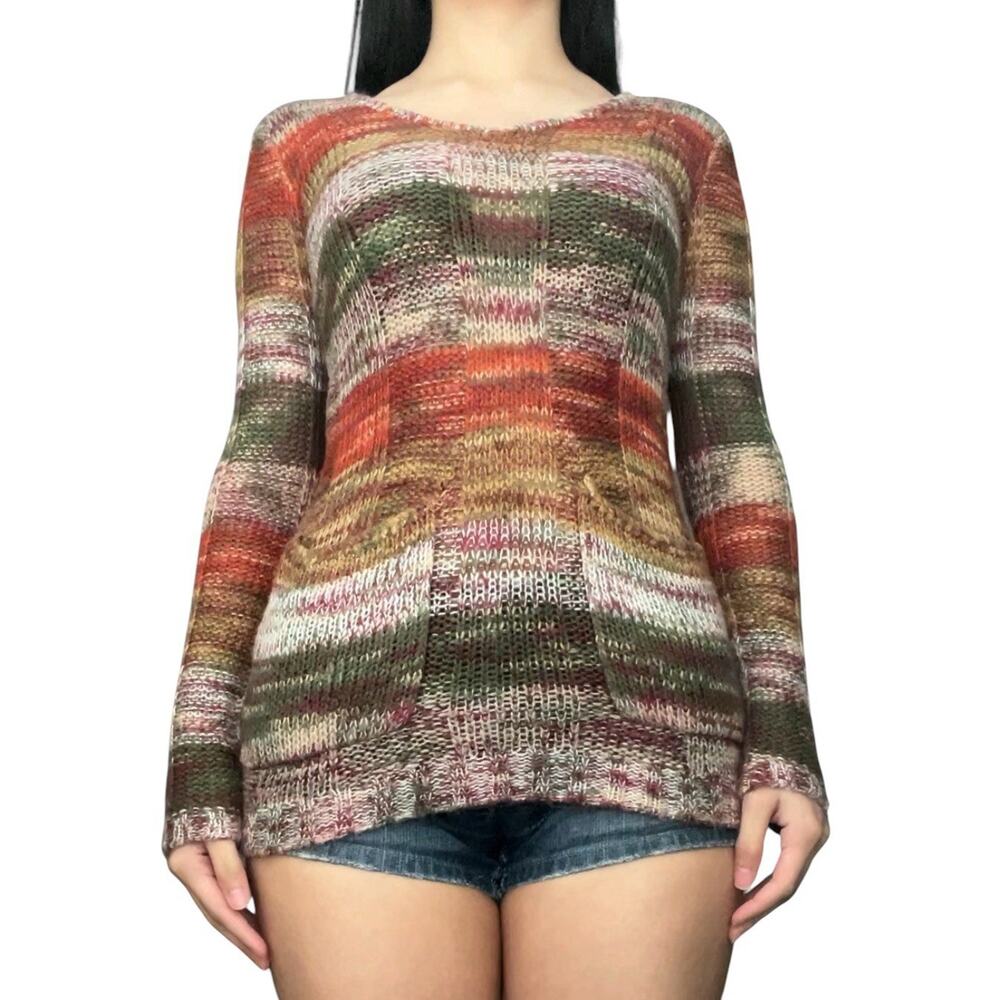 vintage ultra flirt long sleeve knit sweater with pockets